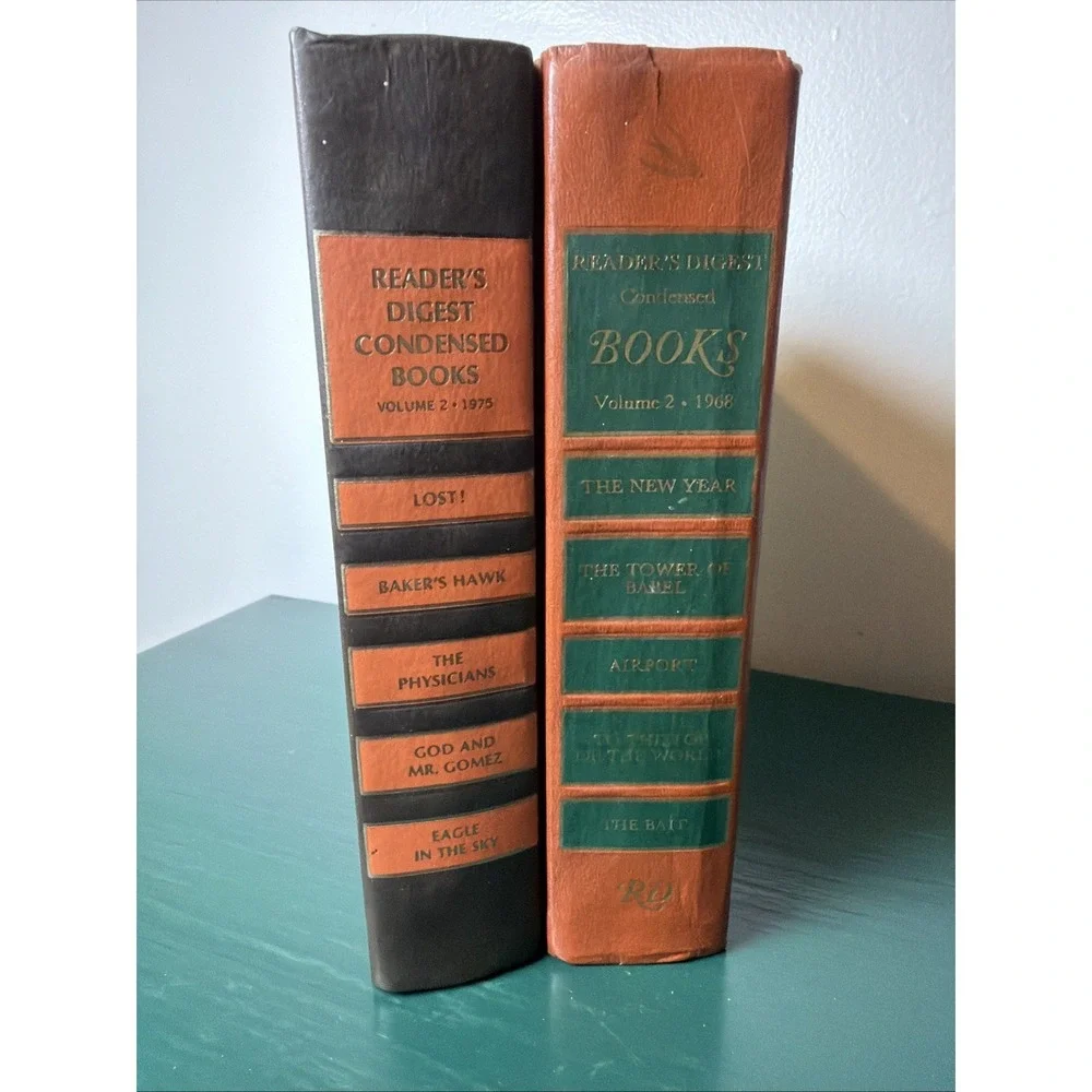 Vintage Readers Digest Condensed Books Volume 2 1968  Volume 2 1975 1st Editions